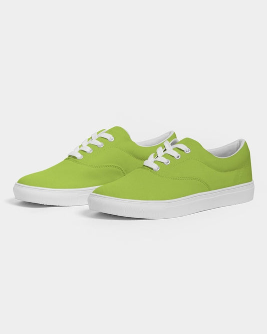 Bright Warm Green Canvas Sneakers C38M0Y100K0 - Side 3