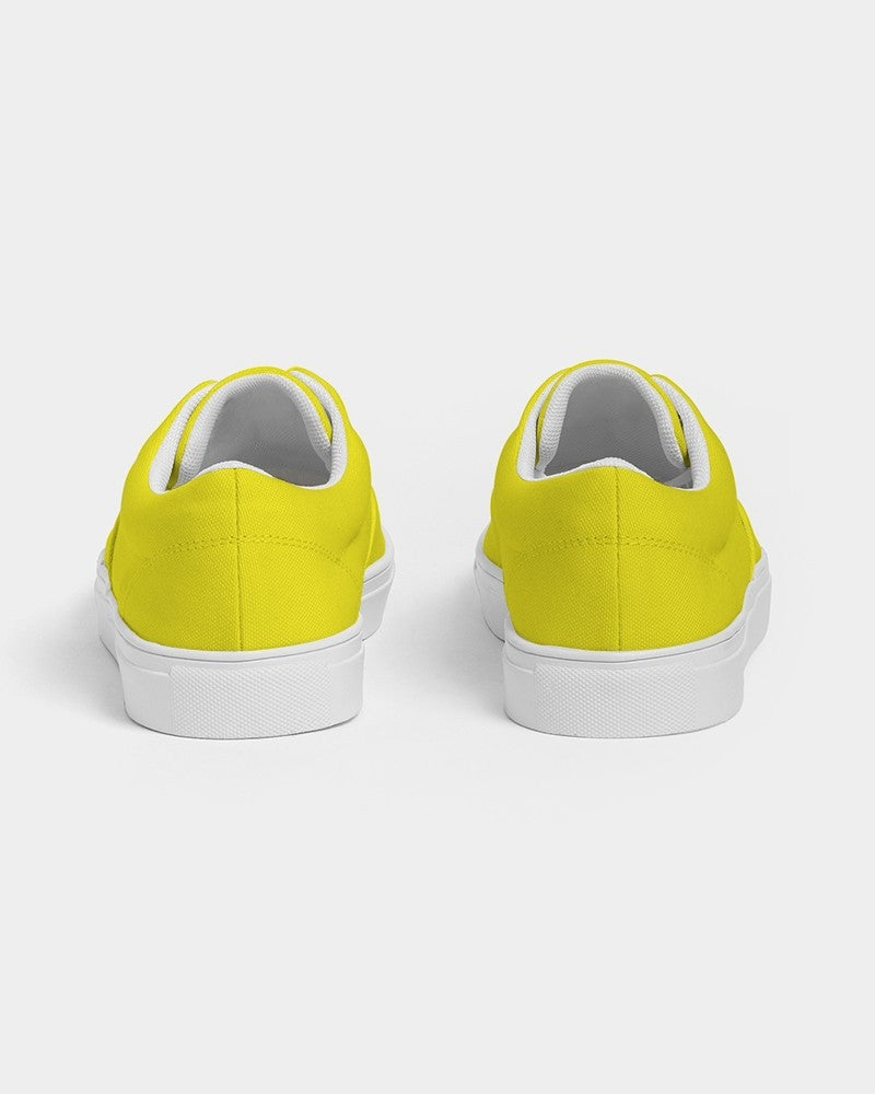 Bright Yellow Canvas Sneakers C0M0Y100K0 - Back