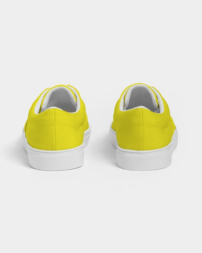 Bright Yellow Canvas Sneakers C0M0Y100K0 - Back