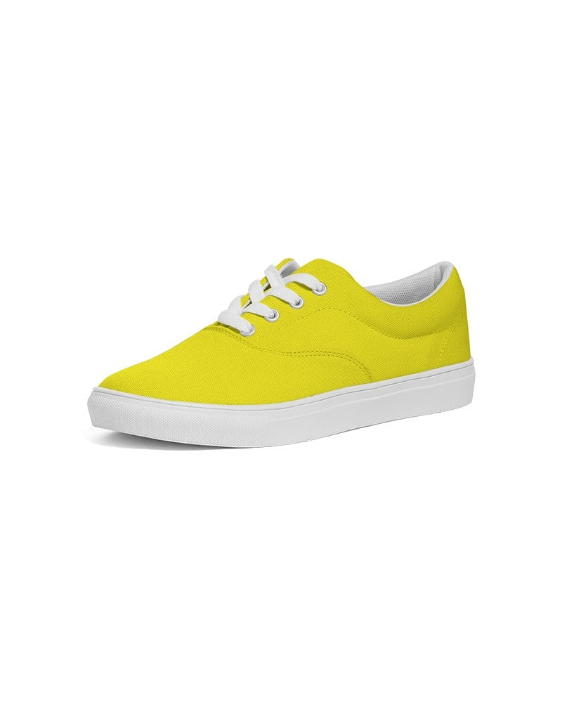 Bright Yellow Canvas Sneakers C0M0Y100K0 - Side 2