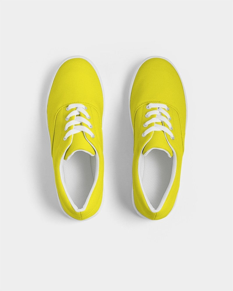 Bright Yellow Canvas Sneakers C0M0Y100K0 - Top