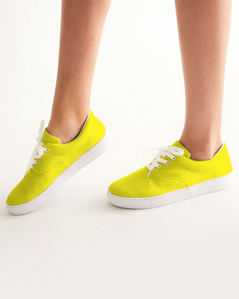 Bright Yellow Canvas Sneakers C0M0Y100K0 - Woman CloseUp