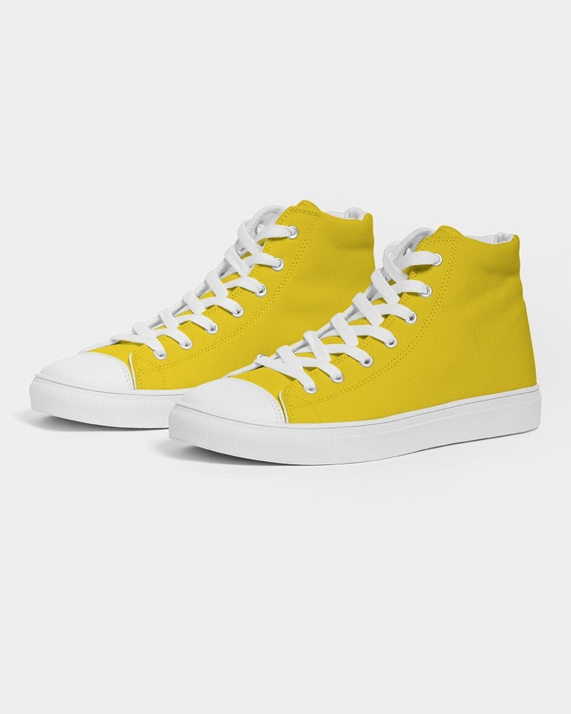 Bright Yellow High-Top Canvas Sneakers C0M12Y100K0 - Side 3