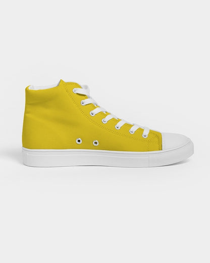 Bright Yellow High-Top Canvas Sneakers C0M12Y100K0 - Side 4