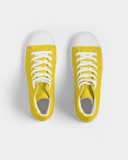 Bright Yellow High-Top Canvas Sneakers C0M12Y100K0 - Top