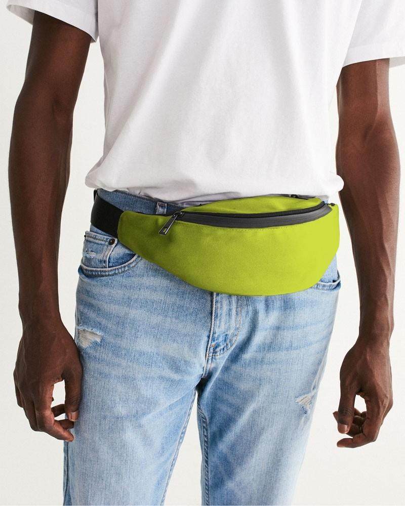 Bright Yellow Warm Green Belt Bag C25M0Y100K0 - Man Front CloseUp