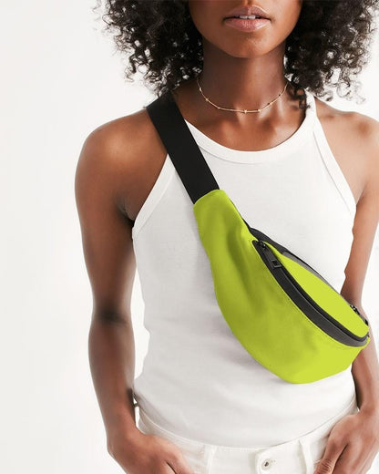 Bright Yellow Warm Green Belt Bag C25M0Y100K0 - Woman Front CloseUp