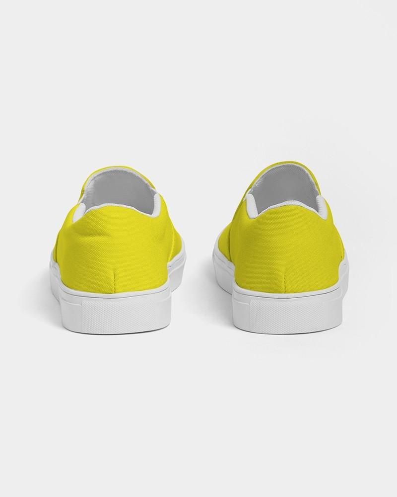 Bright Yellow Women's Slip-On Canvas Sneakers C0M0Y100K0 - Back