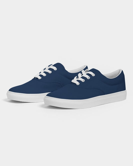 Dark Blue Canvas Sneakers C100M50Y0K80 - Side 3