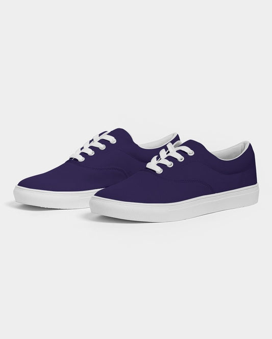 Dark Blue Canvas Sneakers C80M80Y0K80 - Side 3