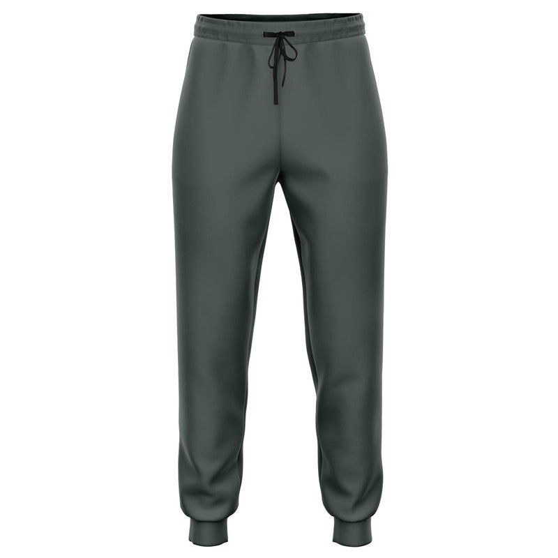 Dark Green Gray Joggers C10M0Y10K80 - Ghost Front