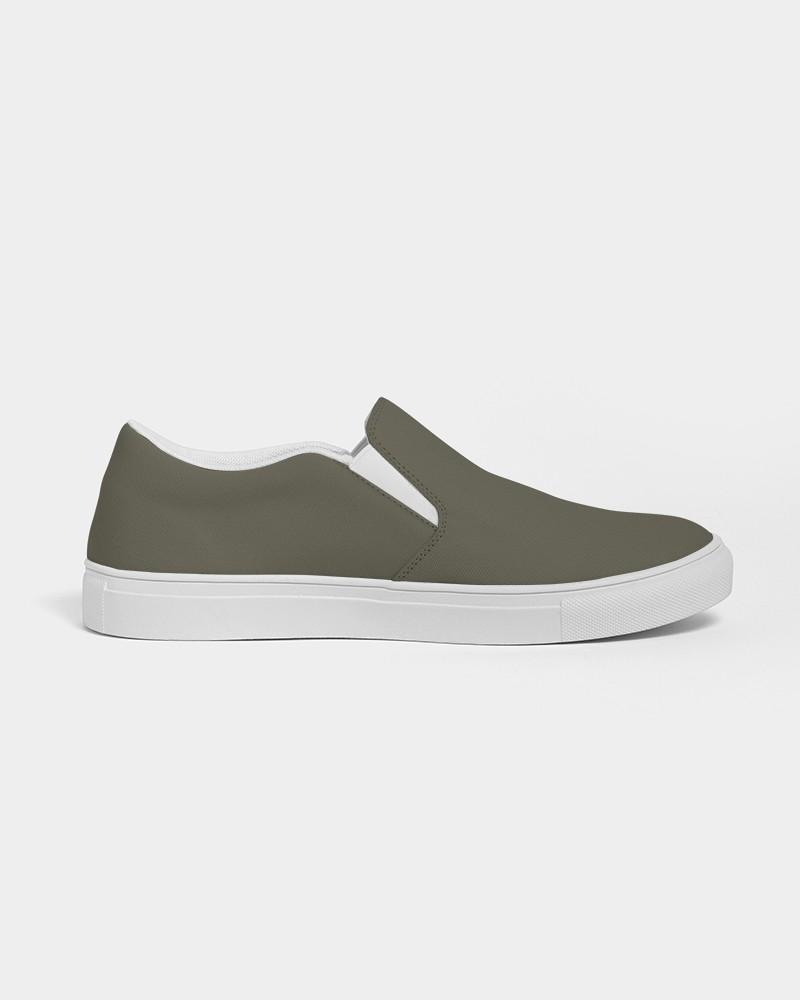 Dark Yellow Men's Slip-On Canvas Sneakers C0M0Y30K80 - Side 4