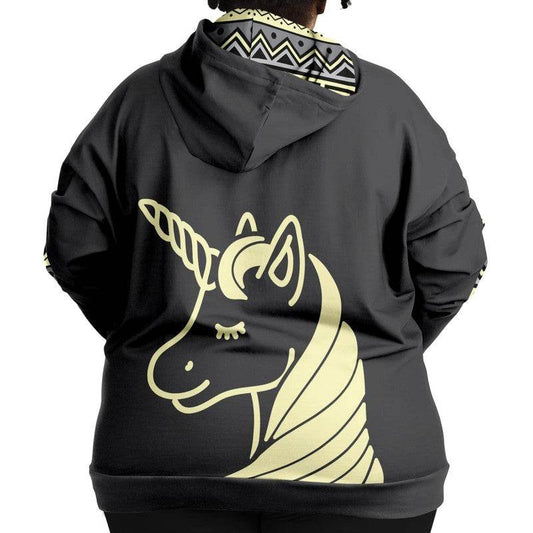 Dreamy Unicorn Hoodie - PLUS - Woman Back Closeup
