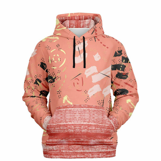 Abstract Salmon Hand Drawn Memphis Unisex Hoodie with PLUS size