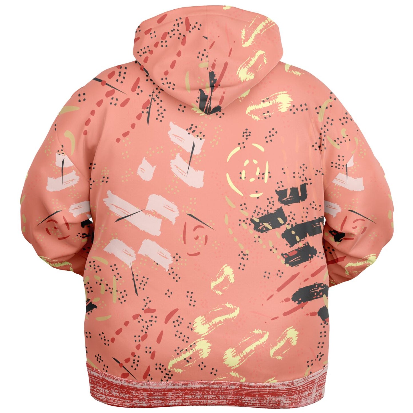 Abstract Salmon Hand Drawn Memphis Unisex Hoodie with PLUS size