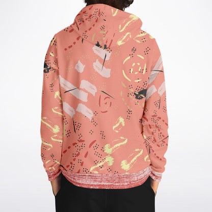 Abstract Salmon Hand Drawn Memphis Unisex Hoodie with PLUS size