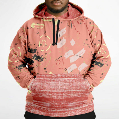 Abstract Salmon Hand Drawn Memphis Unisex Hoodie with PLUS size