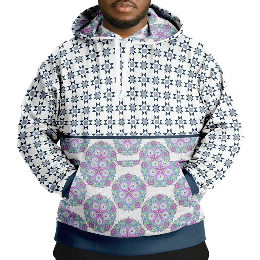 Blue Triangle Star Purple Mandala Hoodie PLUS | Unisex - Qolord