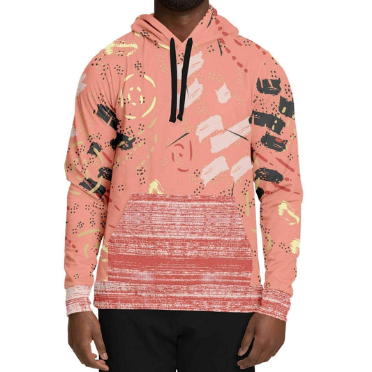Abstract Salmon Hand Drawn Memphis Hoodie | Unisex - Qolord