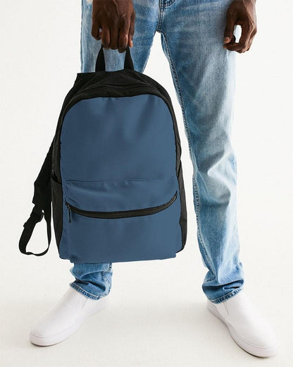 Medium Dark Blue Canvas Backpack C60M30Y0K60 - Man Holding