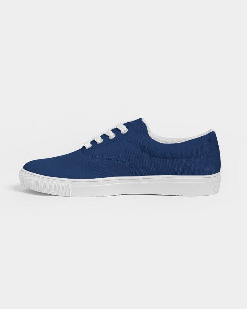 Medium Dark Blue Canvas Sneakers C100M75Y0K60 - Side 1