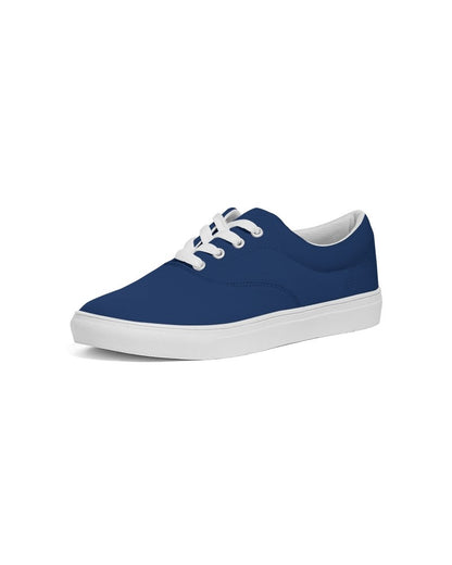 Medium Dark Blue Canvas Sneakers C100M75Y0K60 - Side 2