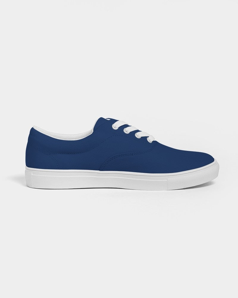 Medium Dark Blue Canvas Sneakers C100M75Y0K60 - Side 4