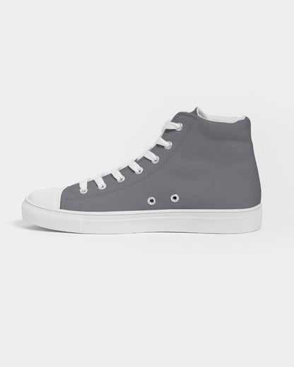 Medium Dark Blue Gray High-Top Canvas Sneakers C10M10Y0K60 - Side 1