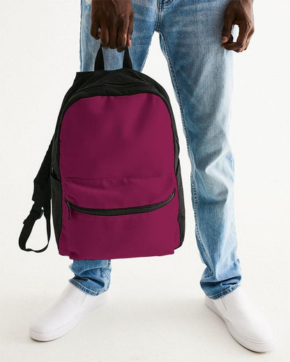 Medium Dark Cool Pink Canvas Backpack C0M100Y25K60 - Man Holding