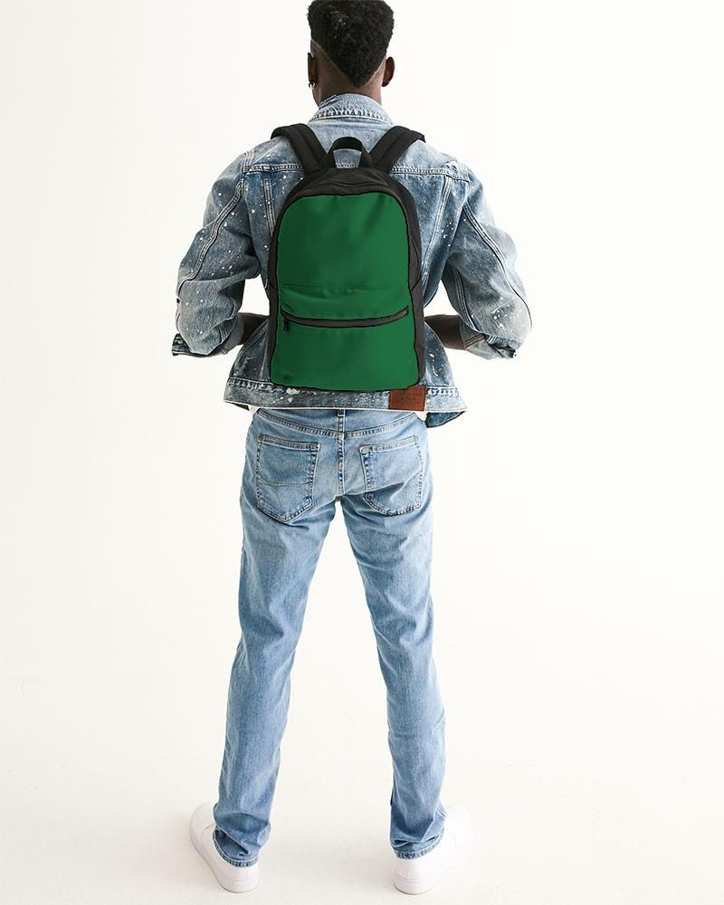 Medium Dark Green Canvas Backpack C100M0Y100K60 - Man Back