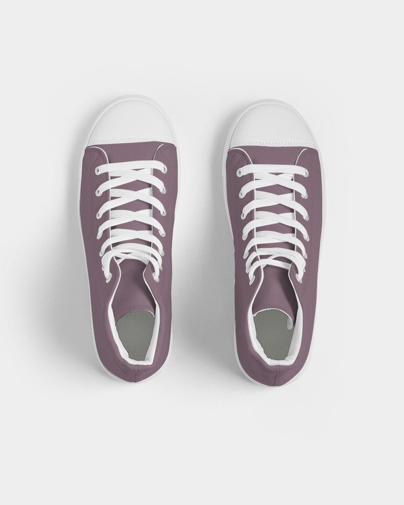 Medium Dark Magenta High-Top Canvas Sneakers C0M30Y0K60 - Top