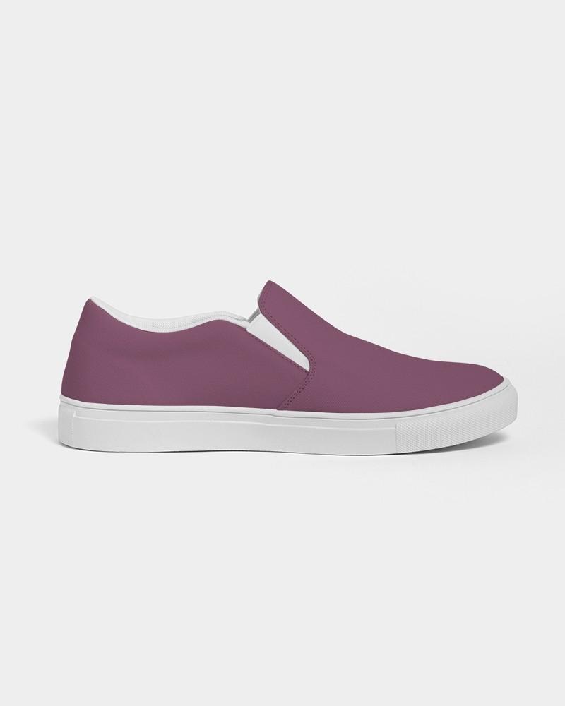 Medium Dark Magenta Men's Slip-On Canvas Sneakers C0M60Y0K60 - Side 4