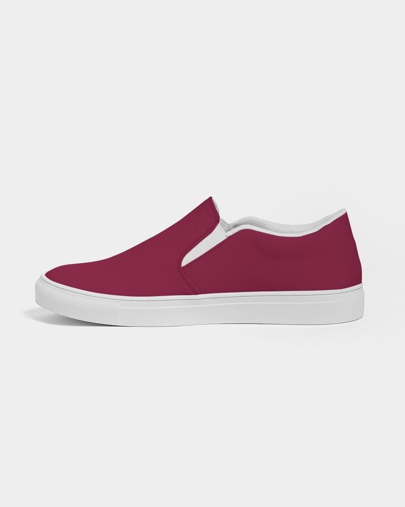 Medium Dark Pink Men's Slip-On Canvas Sneakers C0M100Y50K60 - Side 1