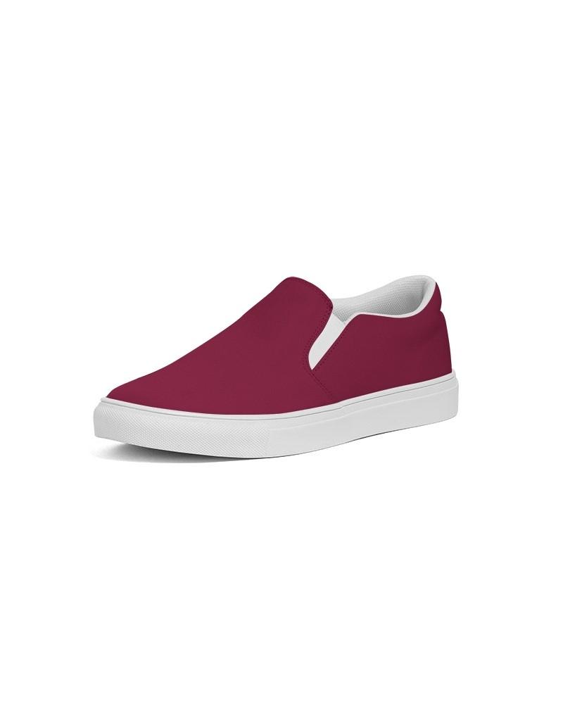 Medium Dark Pink Men's Slip-On Canvas Sneakers C0M100Y50K60 - Side 2