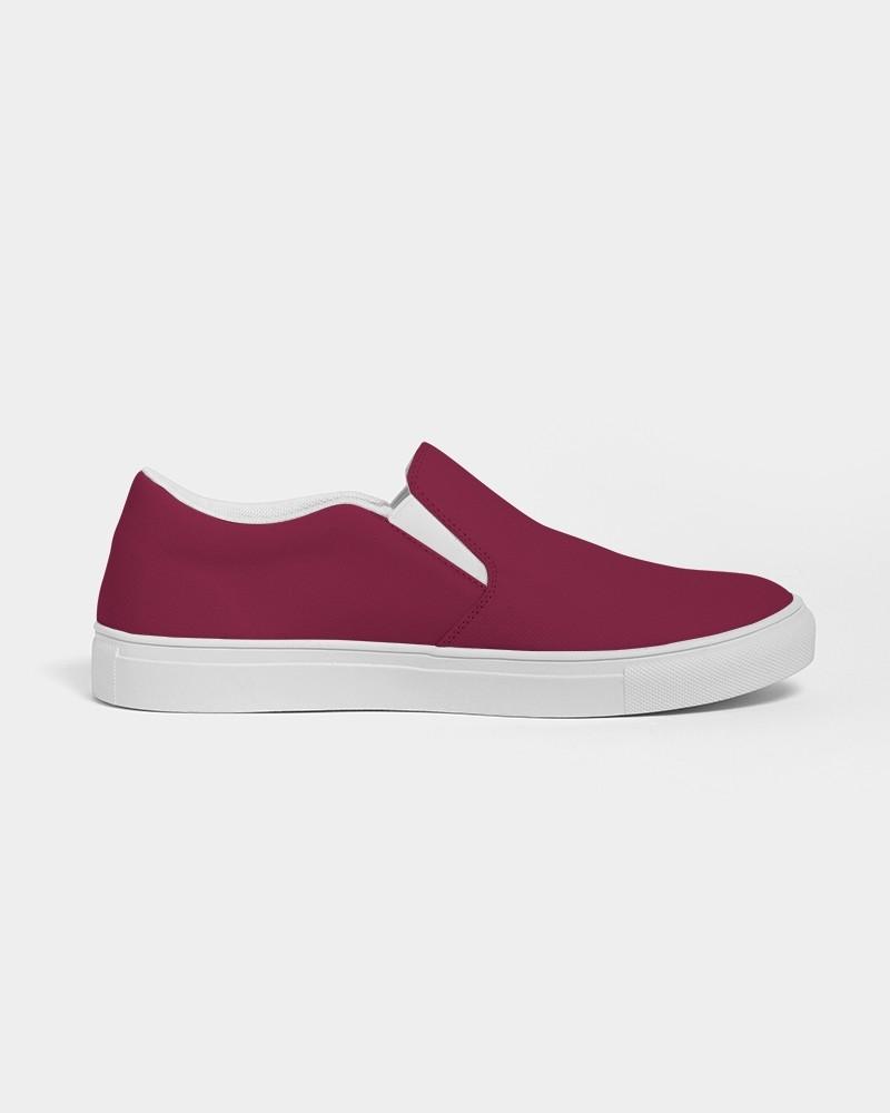 Medium Dark Pink Men's Slip-On Canvas Sneakers C0M100Y50K60 - Side 4