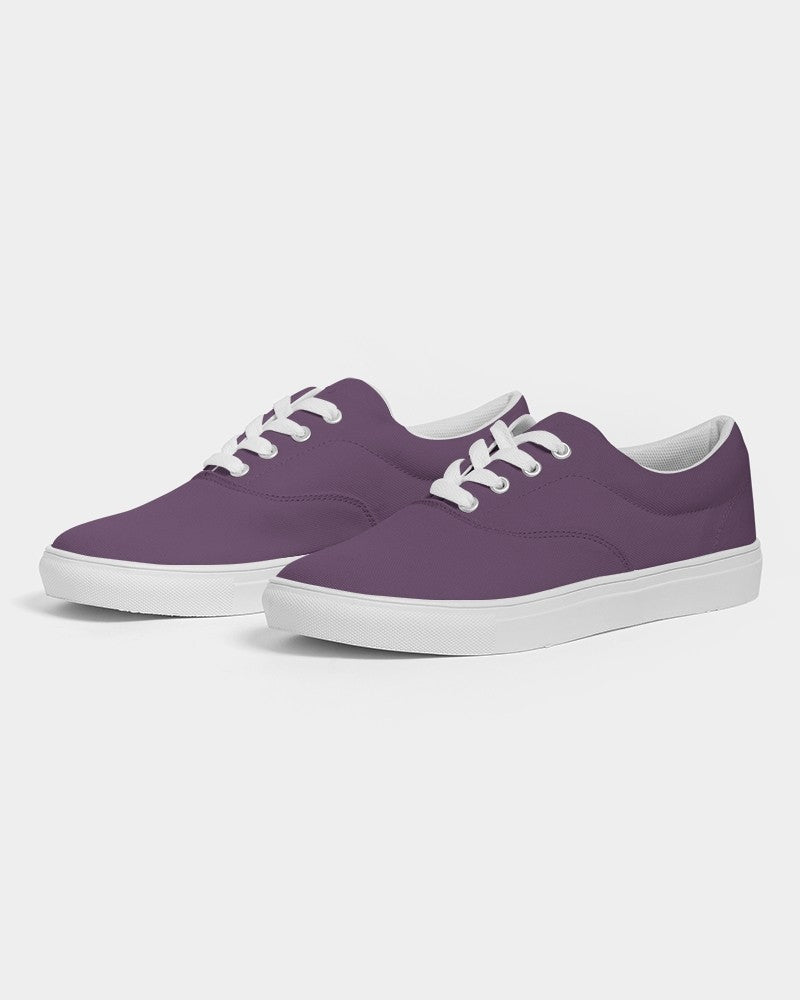 Medium Dark Purple Canvas Sneakers C30M60Y0K60 - Side 3