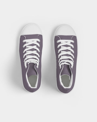 Medium Dark Purple Gray High-Top Canvas Sneakers C15M30Y0K60 - Top