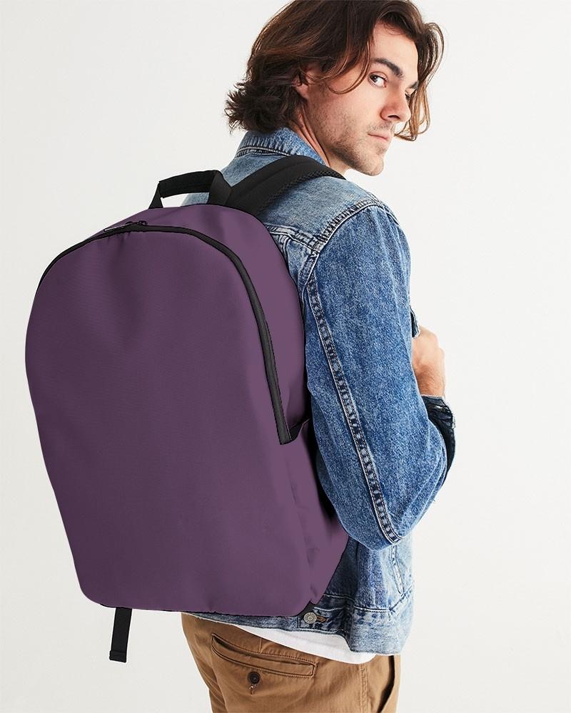 Medium Dark Purple Waterproof Backpack C30M60Y0K60 - Man CloseUp