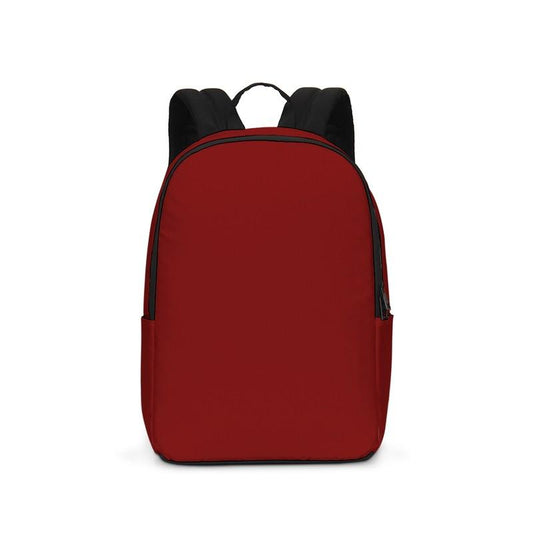 Medium Dark Red Waterproof Backpack C0M100Y100K60 - Backpack