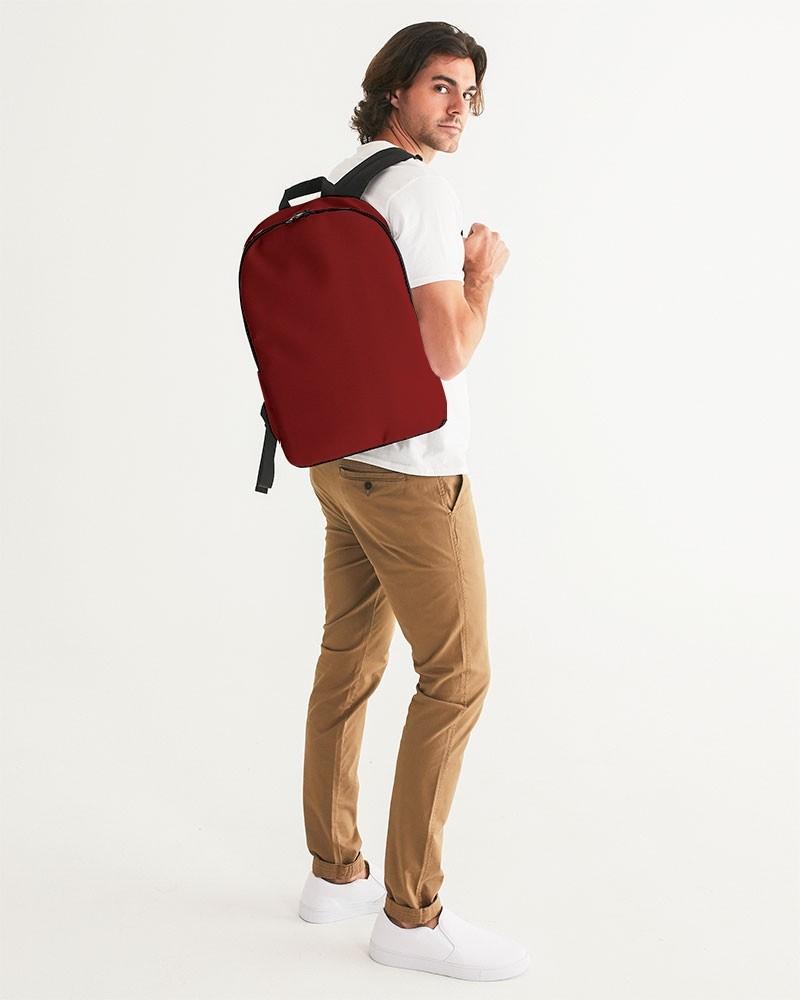 Medium Dark Red Waterproof Backpack C0M100Y100K60 - Man 2