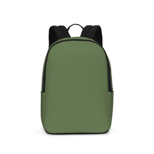 Medium Dark Warm Green Waterproof Backpack C30M0Y60K60 - Backpack