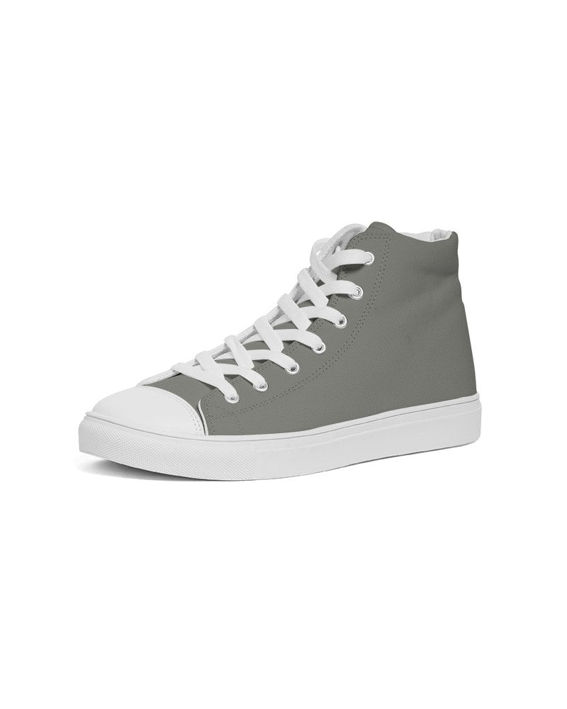 Medium Dark Yellow Gray High-Top Canvas Sneakers C0M0Y10K60 - Side 2