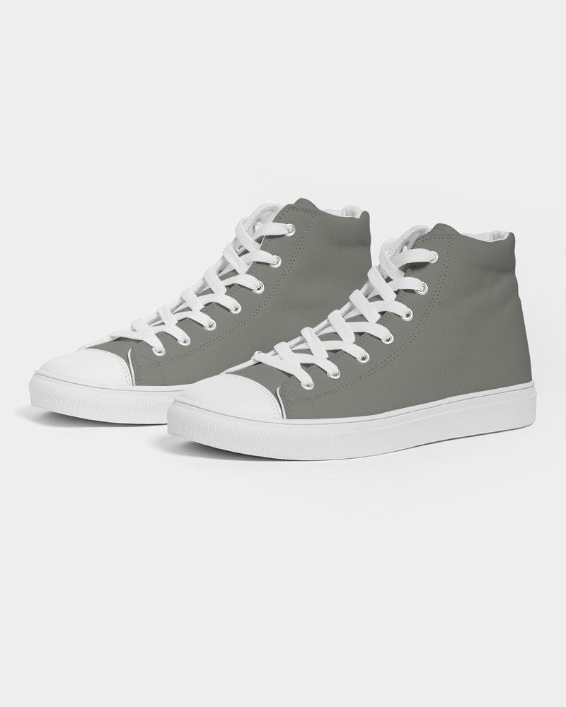 Medium Dark Yellow Gray High-Top Canvas Sneakers C0M0Y10K60 - Side 3