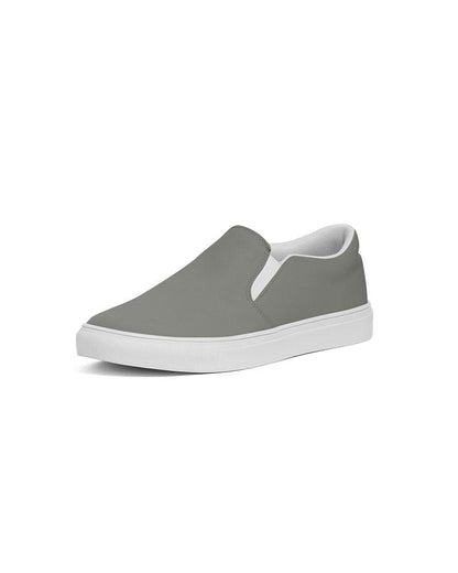 Medium Dark Yellow Gray Women's Slip-On Canvas Sneakers C0M0Y10K60 - Side 2