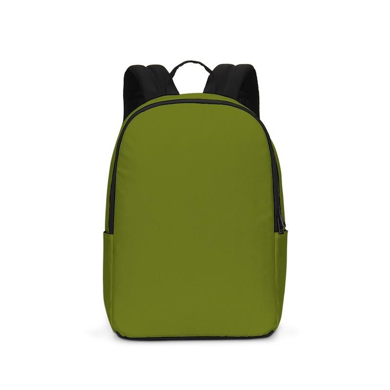 Medium Dark Yellow Warm Green Waterproof Backpack C25M0Y100K60 - Backpack