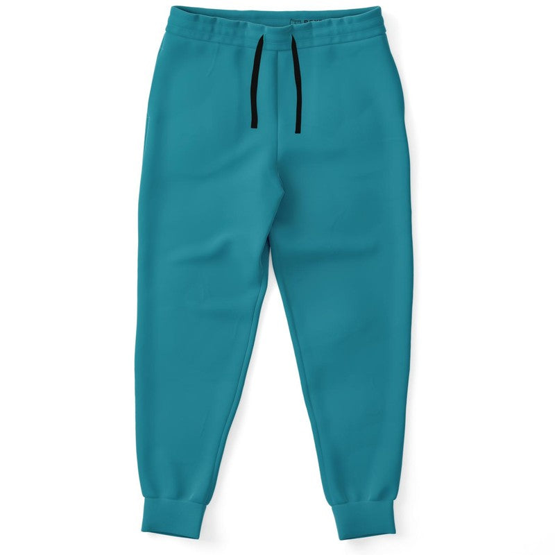 Muted Green Cyan Joggers C100M0Y25K30-Front