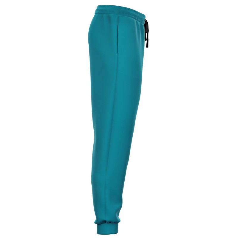 Muted Green Cyan Joggers C100M0Y25K30-GhostSideRight