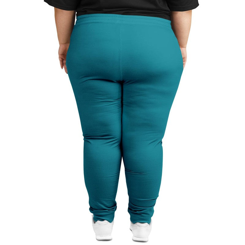 Muted Green Cyan Joggers PLUS C100M0Y25K30-WomanBack2