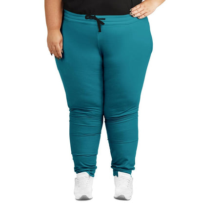 Muted Green Cyan Joggers PLUS C100M0Y25K30-WomanFront2