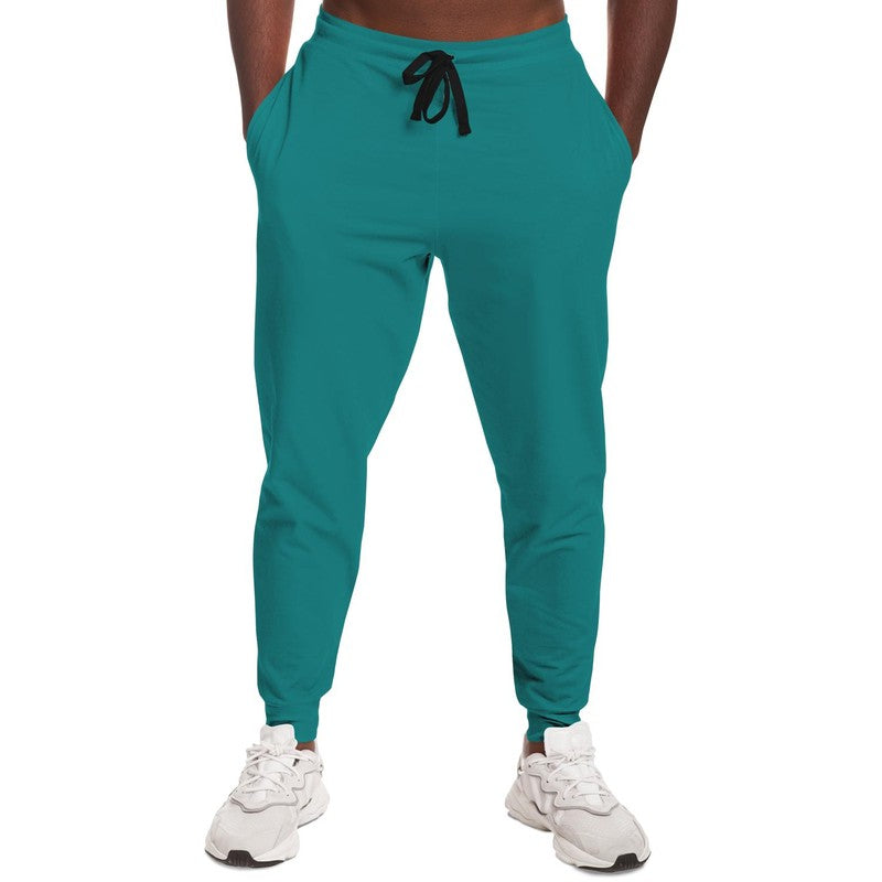 Muted Warm Cyan Joggers C100M0Y38K30-ManFront